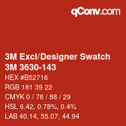 Code couleur: 3M Excl/Designer Swatch - 3M 3630-143 | qconv.com