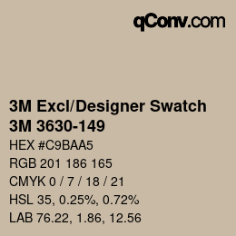 Color code: 3M Excl/Designer Swatch - 3M 3630-149 | qconv.com