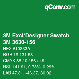 カラーコード: 3M Excl/Designer Swatch - 3M 3630-156 | qconv.com