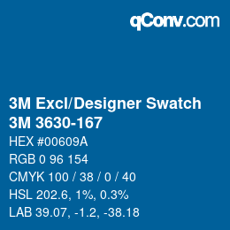 Farbcode: 3M Excl/Designer Swatch - 3M 3630-167 | qconv.com