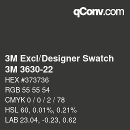 Code couleur: 3M Excl/Designer Swatch - 3M 3630-22 | qconv.com