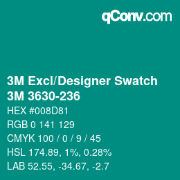 Código de color: 3M Excl/Designer Swatch - 3M 3630-236 | qconv.com