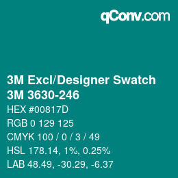 Farbcode: 3M Excl/Designer Swatch - 3M 3630-246 | qconv.com