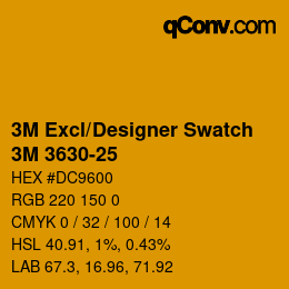 Farbcode: 3M Excl/Designer Swatch - 3M 3630-25 | qconv.com