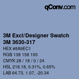 Farbcode: 3M Excl/Designer Swatch - 3M 3630-317 | qconv.com