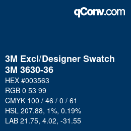 Código de color: 3M Excl/Designer Swatch - 3M 3630-36 | qconv.com