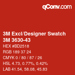 Farbcode: 3M Excl/Designer Swatch - 3M 3630-43 | qconv.com