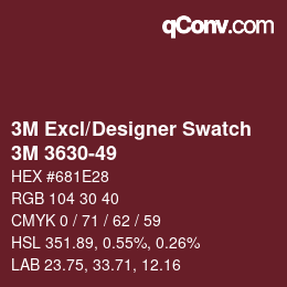 カラーコード: 3M Excl/Designer Swatch - 3M 3630-49 | qconv.com