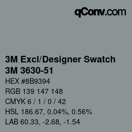 Color code: 3M Excl/Designer Swatch - 3M 3630-51 | qconv.com