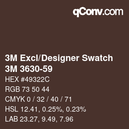 Farbcode: 3M Excl/Designer Swatch - 3M 3630-59 | qconv.com