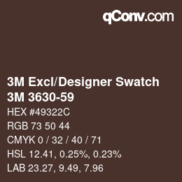 Code couleur: 3M Excl/Designer Swatch - 3M 3630-59 | qconv.com