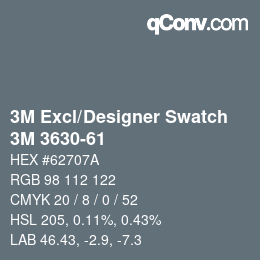 Farbcode: 3M Excl/Designer Swatch - 3M 3630-61 | qconv.com