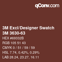 Farbcode: 3M Excl/Designer Swatch - 3M 3630-63 | qconv.com