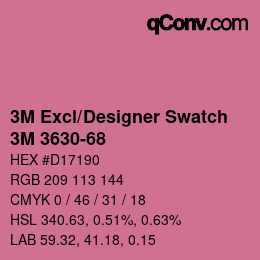 Code couleur: 3M Excl/Designer Swatch - 3M 3630-68 | qconv.com