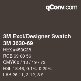 Farbcode: 3M Excl/Designer Swatch - 3M 3630-69 | qconv.com