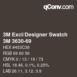 カラーコード: 3M Excl/Designer Swatch - 3M 3630-69 | qconv.com