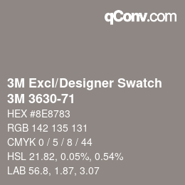 Color code: 3M Excl/Designer Swatch - 3M 3630-71 | qconv.com