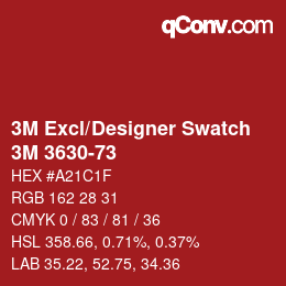 Código de color: 3M Excl/Designer Swatch - 3M 3630-73 | qconv.com