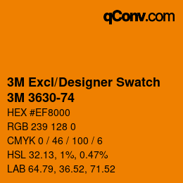 Code couleur: 3M Excl/Designer Swatch - 3M 3630-74 | qconv.com