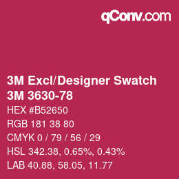 Farbcode: 3M Excl/Designer Swatch - 3M 3630-78 | qconv.com