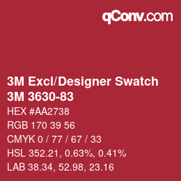 Farbcode: 3M Excl/Designer Swatch - 3M 3630-83 | qconv.com