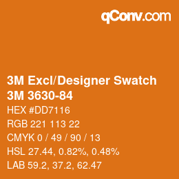 Code couleur: 3M Excl/Designer Swatch - 3M 3630-84 | qconv.com