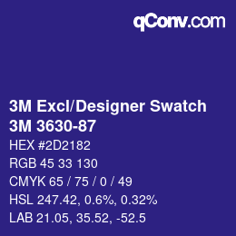 Código de color: 3M Excl/Designer Swatch - 3M 3630-87 | qconv.com