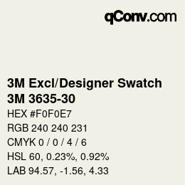 Color code: 3M Excl/Designer Swatch - 3M 3635-30 | qconv.com