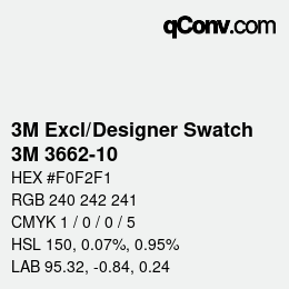 Color code: 3M Excl/Designer Swatch - 3M 3662-10 | qconv.com