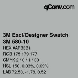 Farbcode: 3M Excl/Designer Swatch - 3M 580-10 | qconv.com