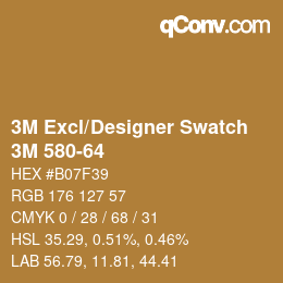 Color code: 3M Excl/Designer Swatch - 3M 580-64 | qconv.com