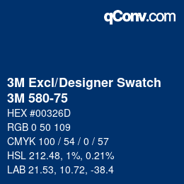 Farbcode: 3M Excl/Designer Swatch - 3M 580-75 | qconv.com