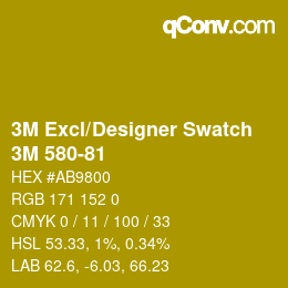 Farbcode: 3M Excl/Designer Swatch - 3M 580-81 | qconv.com