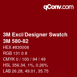 Farbcode: 3M Excl/Designer Swatch - 3M 580-82 | qconv.com