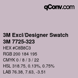 Código de color: 3M Excl/Designer Swatch - 3M 7725-323 | qconv.com