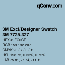 Code couleur: 3M Excl/Designer Swatch - 3M 7725-327 | qconv.com