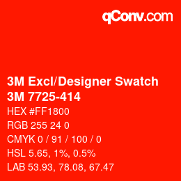 Código de color: 3M Excl/Designer Swatch - 3M 7725-414 | qconv.com