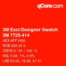 Code couleur: 3M Excl/Designer Swatch - 3M 7725-414 | qconv.com