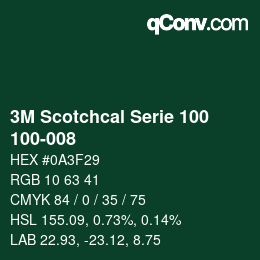 カラーコード: 3M Scotchcal Serie 100 - 100-008 | qconv.com