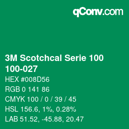 Farbcode: 3M Scotchcal Serie 100 - 100-027 | qconv.com