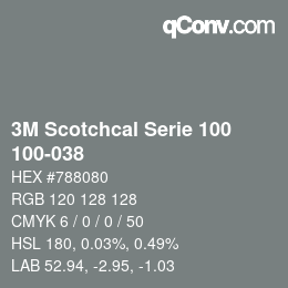 カラーコード: 3M Scotchcal Serie 100 - 100-038 | qconv.com