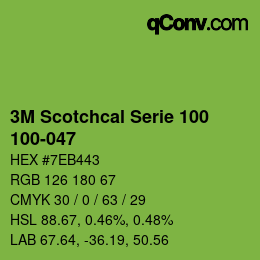 Código de color: 3M Scotchcal Serie 100 - 100-047 | qconv.com