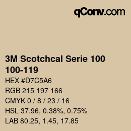 Color code: 3M Scotchcal Serie 100 - 100-119 | qconv.com
