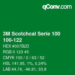 Color code: 3M Scotchcal Serie 100 - 100-122 | qconv.com