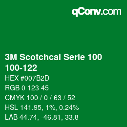 カラーコード: 3M Scotchcal Serie 100 - 100-122 | qconv.com