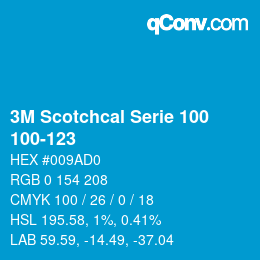 Farbcode: 3M Scotchcal Serie 100 - 100-123 | qconv.com