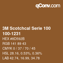 Farbcode: 3M Scotchcal Serie 100 - 100-1231 | qconv.com