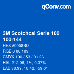 カラーコード: 3M Scotchcal Serie 100 - 100-144 | qconv.com