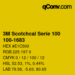 Farbcode: 3M Scotchcal Serie 100 - 100-1683 | qconv.com