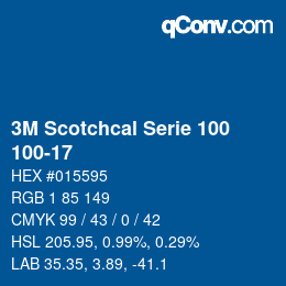 カラーコード: 3M Scotchcal Serie 100 - 100-17 | qconv.com